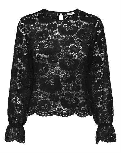 JDY - JDYLacey Lace Bluse - Sort